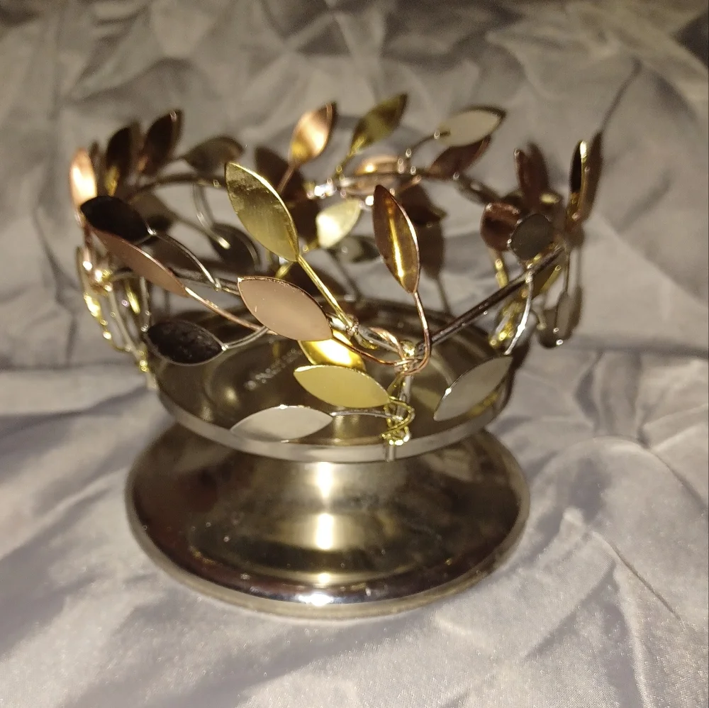 *HP* PartyLite Shimmering Leaves Pedestal Candle Holder - Picture 11 of 14